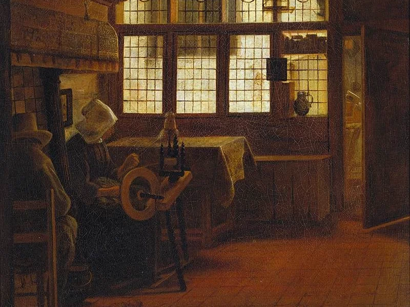1631-Esaias Boursse - Interno con donna, 1661